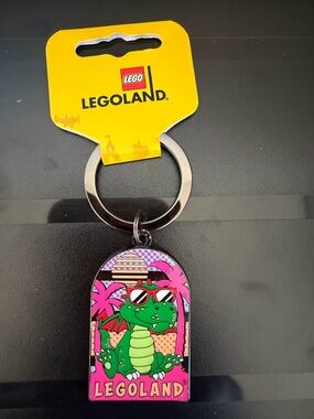 LEGO® LegoLand Green Dragon Enamel Keychain - Collectible